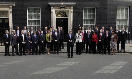 Gordon Brown ped Downing Street